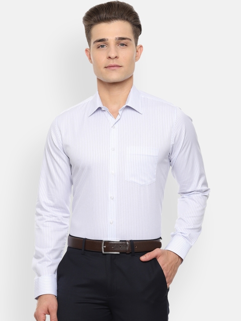 

Van Heusen Men Blue & White Slim Fit Striped Formal Shirt
