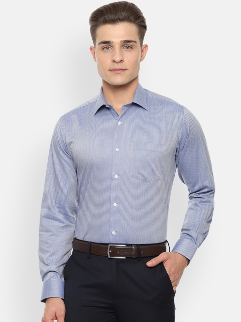 

Van Heusen Men Navy Blue Regular Fit Printed Formal Shirt