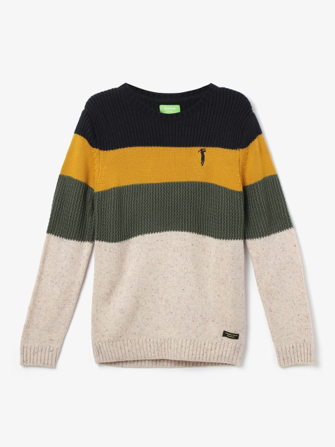 

Bossini Boys Multicoloured Colourblocked Sweater, Multi