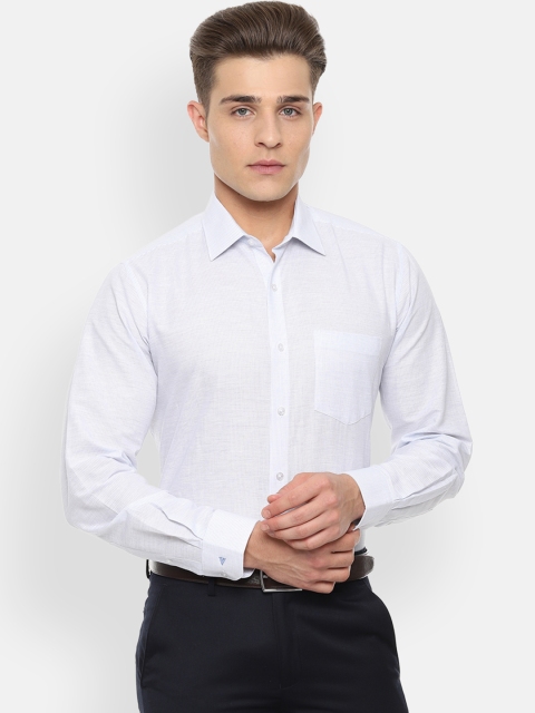

Van Heusen Men Blue & White Regular Fit Striped Formal Shirt