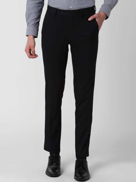 

Peter England Men Black Solid Slim Fit Formal Trousers
