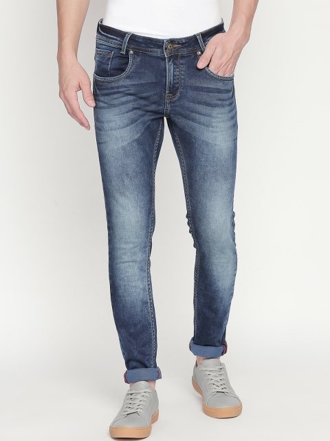 

Mufti Men Blue Mid-Rise Clean Look Stretchable Skinny Fit Jeans