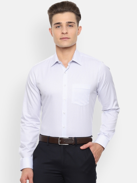 

Van Heusen Men Blue & White Slim Fit Striped Formal Shirt