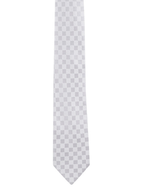 

Peter England Grey Woven Design Broad Tie