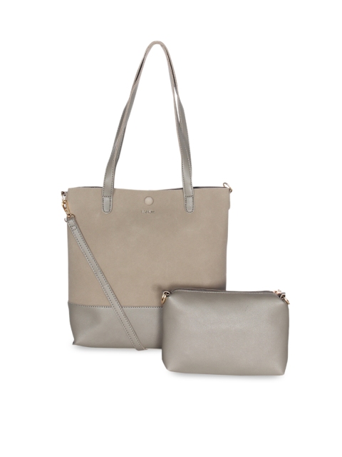 

ESBEDA Grey Solid Shoulder Bag with a Pouch