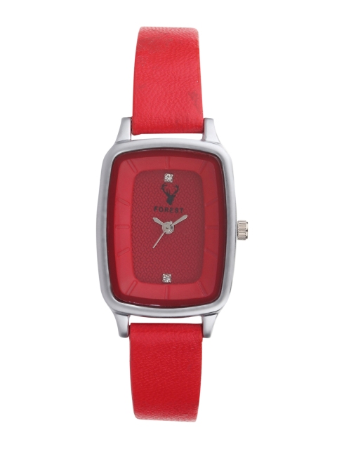 

Hobforestessentials Women Red Analogue Watch FR-274