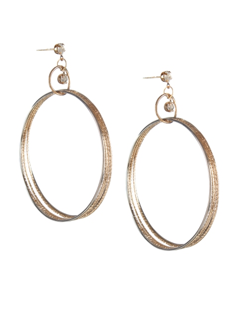 

Mali Fionna Gold-Toned Circular Drop Earrings