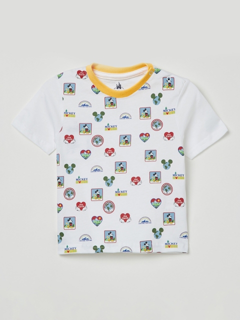 

Juniors by Lifestyle Boys White Printed Round Neck T-shirt