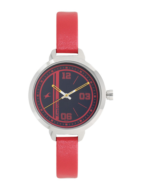 

Fastrack Men Red & Navy Blue Analogue Watch 6174SL02