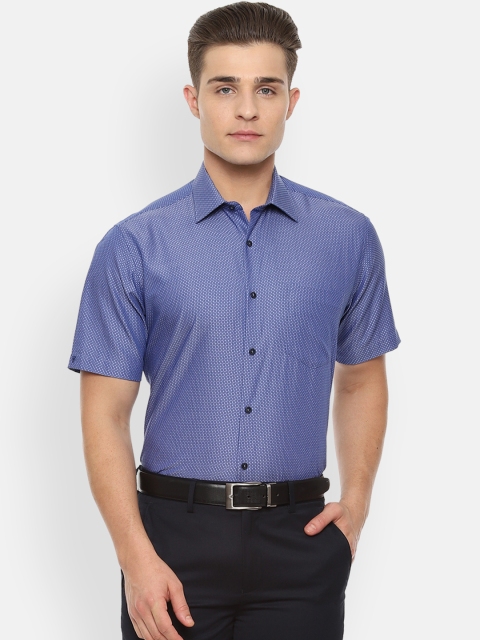 

Van Heusen Men Blue Regular Fit Printed Formal Shirt