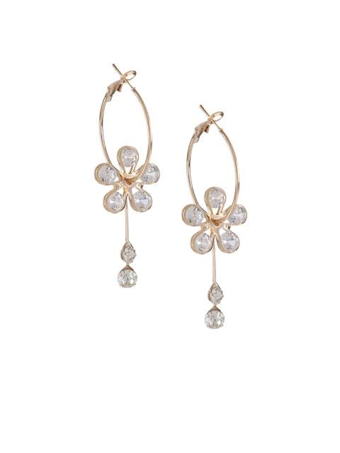 

Mali Fionna Gold-Toned Floral Drop Earrings