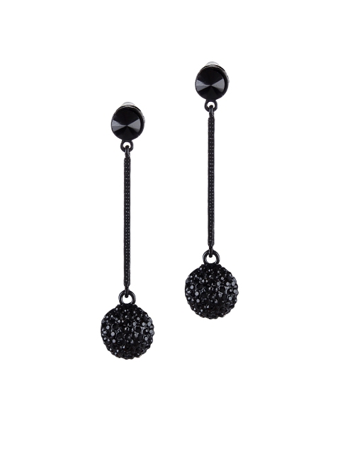 

Mali Fionna Black Contemporary Drop Earrings