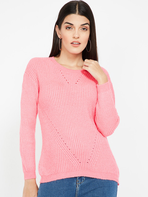 

Fame Forever by Lifestyle Women Pink Self Design Sweater