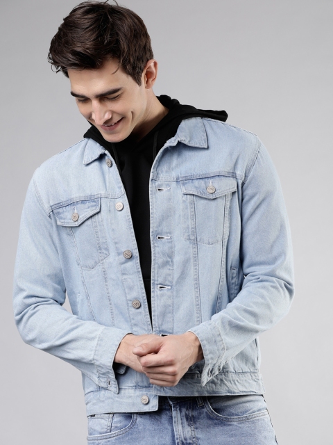 

Ecko Unltd Men Blue Solid Jacket