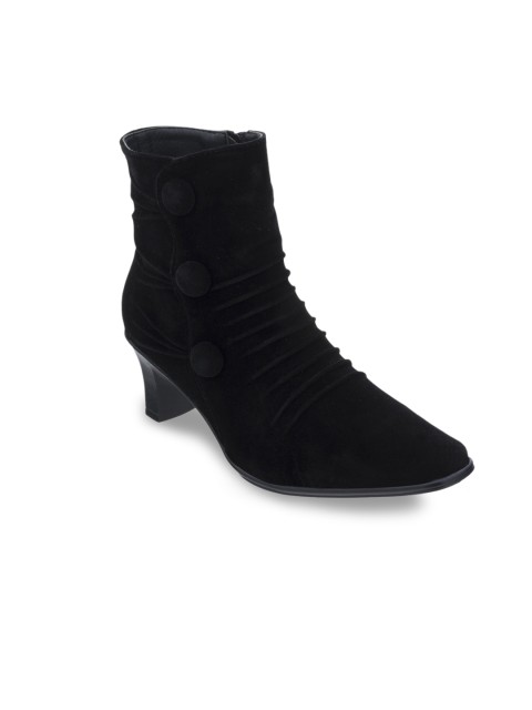 

SHUZ TOUCH Women Black Solid Heeled High-Top Boots