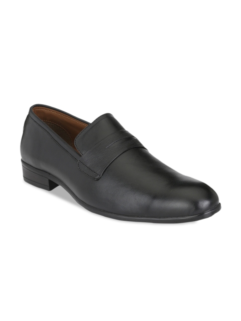 

Rodolfo Darrell Men Black Solid Leather Formal Slip-On Shoes
