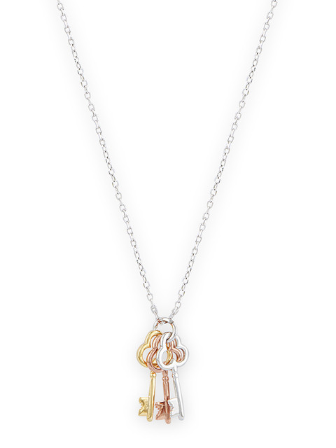 

bebe Silver-Plated Keys Trio Chain