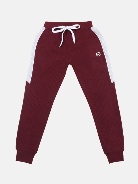

Lil Tomatoes Boys Maroon Self-Design Joggers
