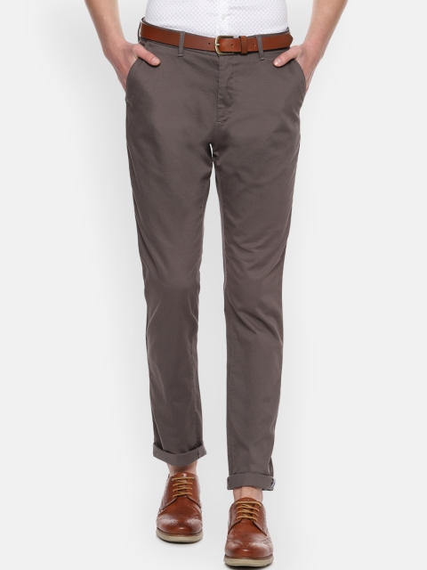 

Van Heusen Sport Men Brown Slim Fit Self Design Regular Trousers