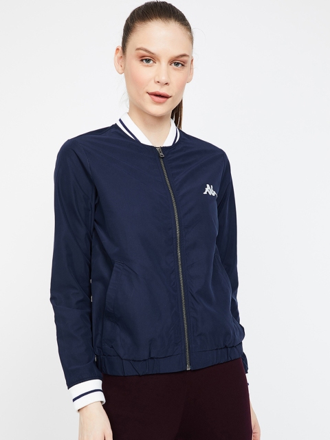 

Kappa Women Navy Blue Solid Sweatshirt