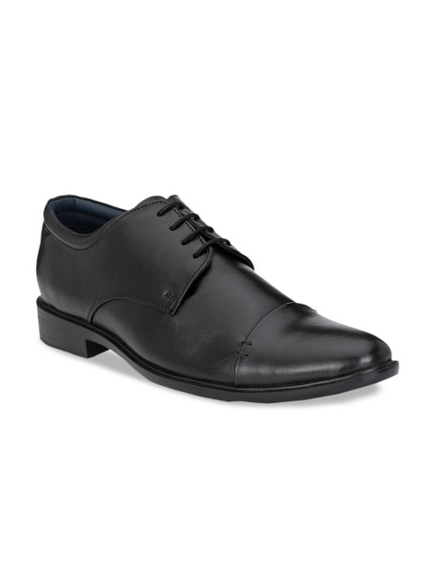 

Rodolfo Darrell Men Black Solid Leather Formal Derbys
