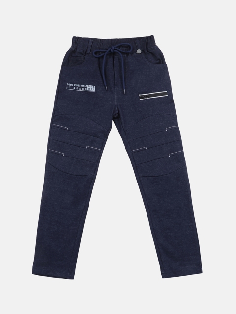 

Lil Tomatoes Boys Navy Blue Solid Track Pants