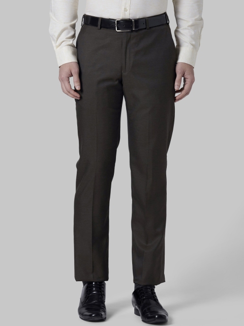 

Park Avenue Men Brown Regular Fit Solid Formal Trousers