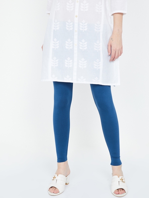 

Melange by Lifestyle Women Blue Solid Ankle-Length Leggings