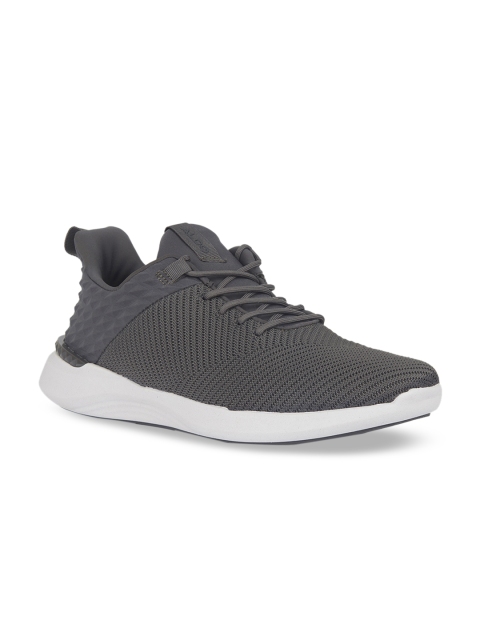 

ALDO Men Grey Woven Design Mid-Top Sneakers