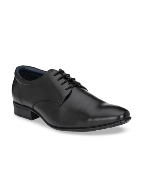 

Rodolfo Darrell Men Black Solid Leather Formal Derbys