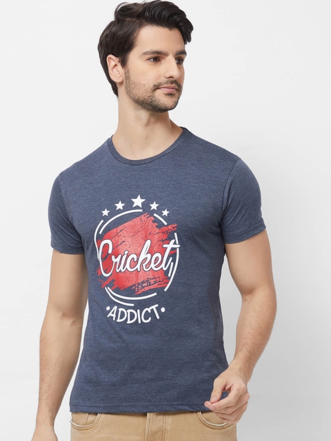 

Imagica Men Grey Printed Round Neck T-shirt