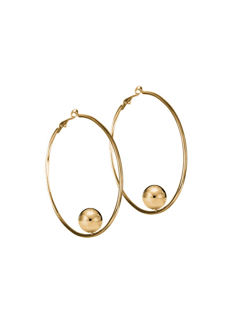 

Mali Fionna Gold-Toned Circular Drop Earrings