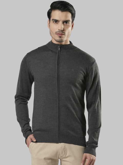 

Raymond Men Grey Solid Sweater