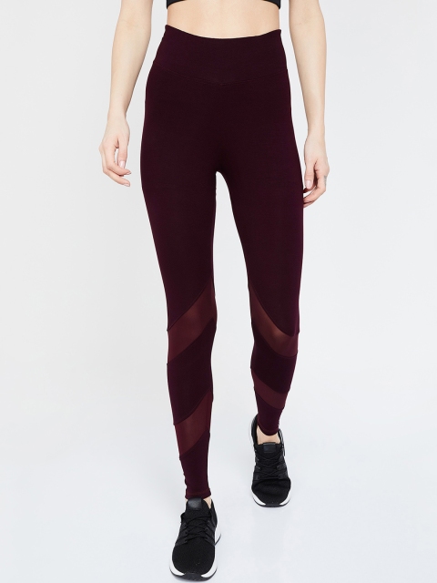 

Kappa Women Purple Solid Knitted Tights