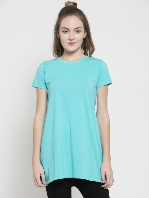 

Kail Women Turquoise Blue Solid Tunic