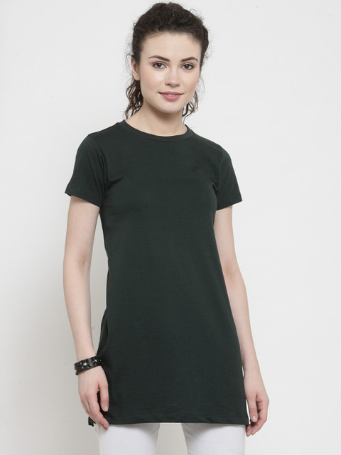 

Kalt Women Green Solid Tunic