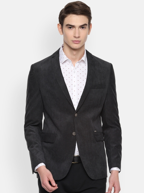 

Van Heusen Sport Men Black Solid Slim-Fit Single-Breasted Blazer