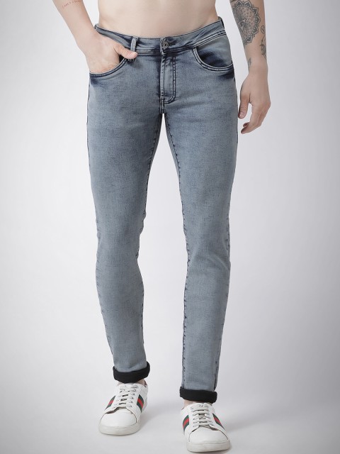 

Rex Straut Jeans Men Grey Slim Fit Mid-Rise Clean Look Jeans
