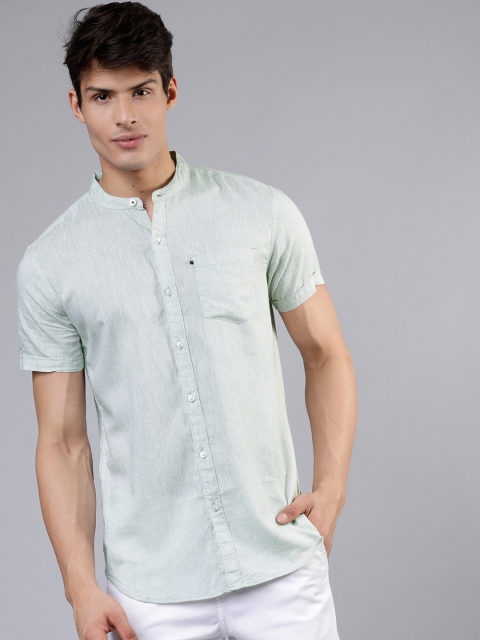 

HIGHLANDER Men Green Slim Fit Solid Casual Shirt