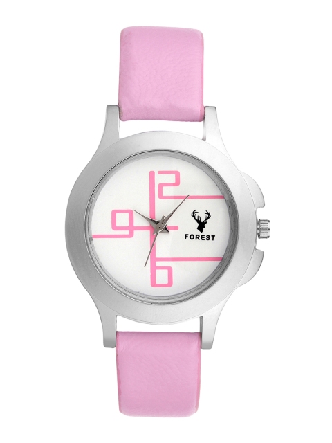 

Hobforestessentials Women White & Pink Analogue Watch FR-268-PK