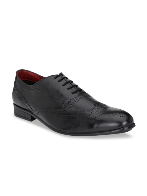 

Rodolfo Darrell Men Black Solid Leather Formal Brogues