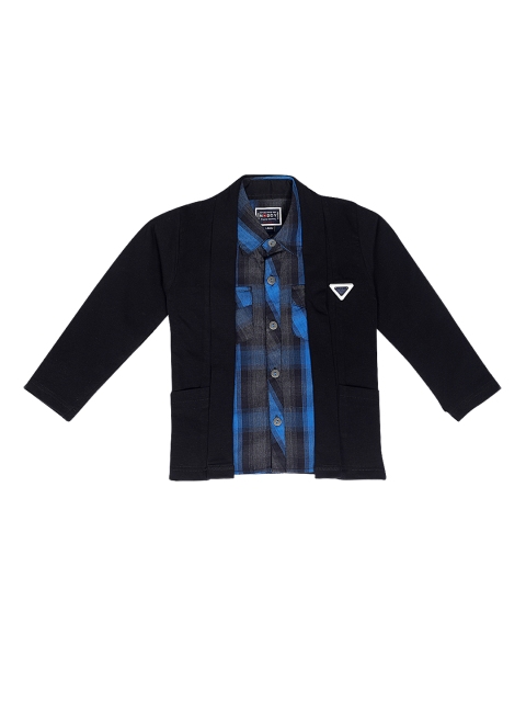 

Noddy Boys Turquoise Blue Regular Fit Checked Casual Shirt