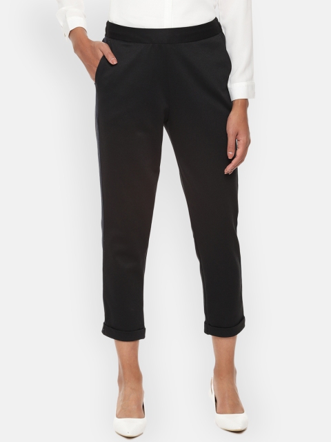 

Van Heusen Woman Charcoal Grey Regular Fit Solid Regular Trousers