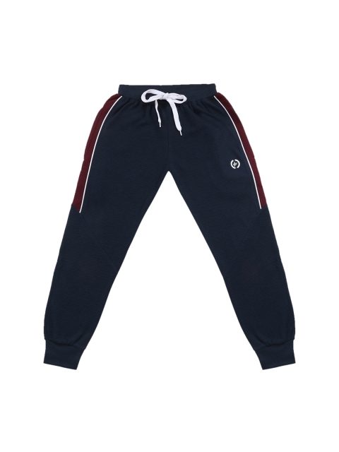 

Lil Tomatoes Boys Navy Blue Self-Design Joggers