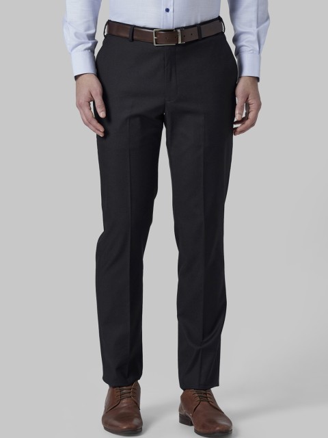 

Park Avenue Men Black Regular Fit Solid Formal Trousers