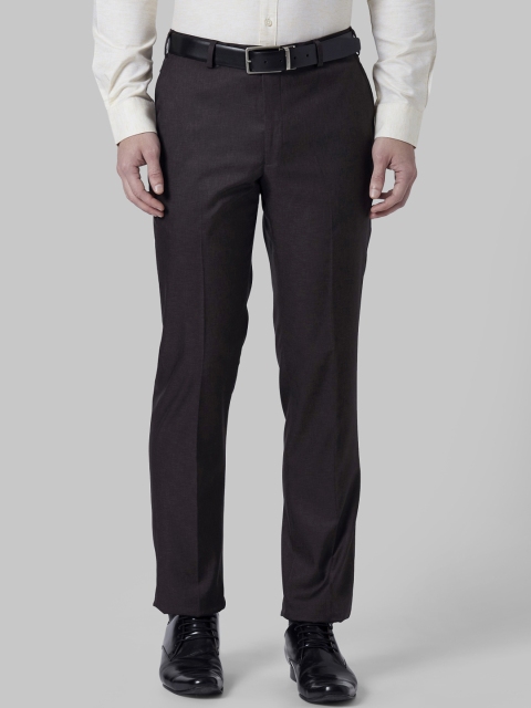 

Park Avenue Men Brown Regular Fit Solid Formal Trousers