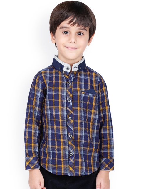 

One Friday Boys Multicoloured Regular Fit Checked Casual Shirt, Multi