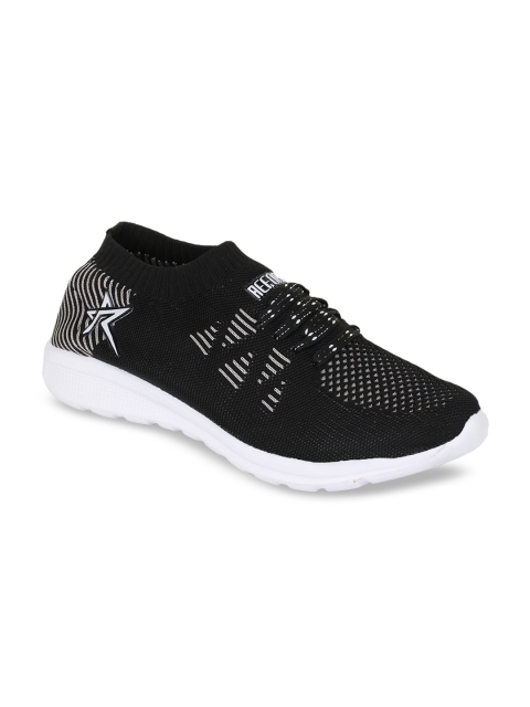 

REFOAM Men Black Mesh Flyknit Running Shoes