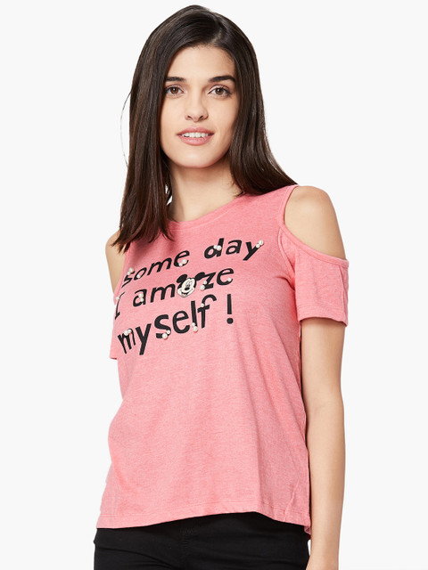 

Ginger by Lifestyle Women Pink Printed Top