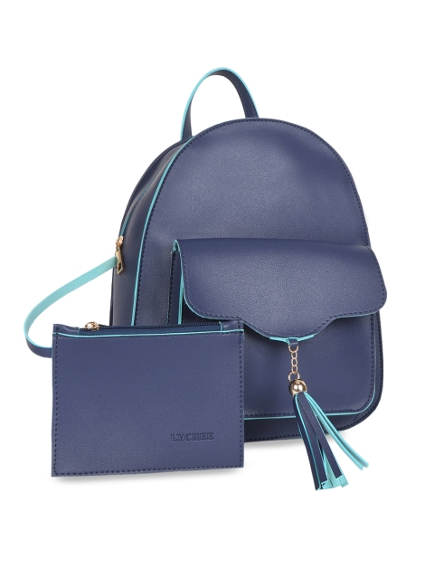 

Lychee bags Women Blue Solid Backpack